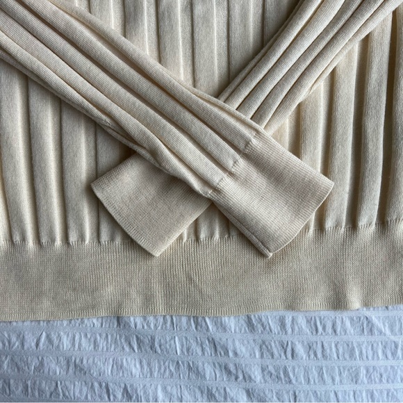 Frank and Oak 70s Polo Sweater 100% Merino Wool size large - Picture 4 of 5